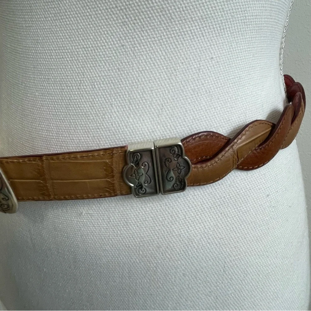 Womens fashion Belt with Silver Buckle size L35'' x‎ W1''